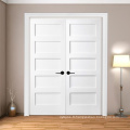 GO-B15 Double Closet Door 5 Panneau blanc Amorced Shaker Design Partage Portes